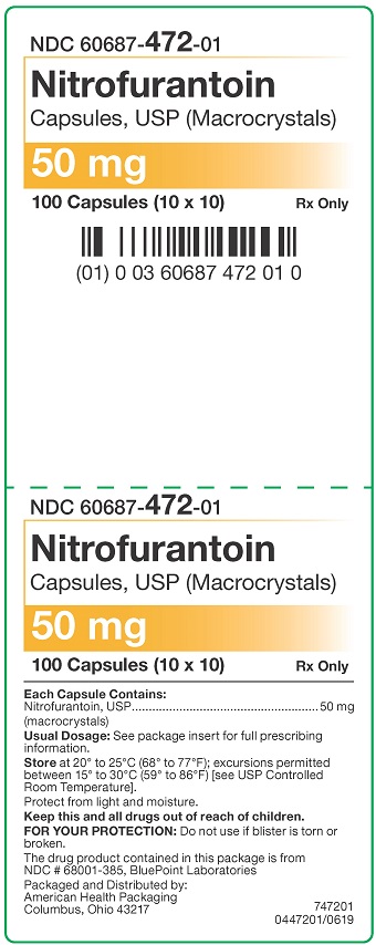 50 mg Nitrofurantoin Capsules Carton
