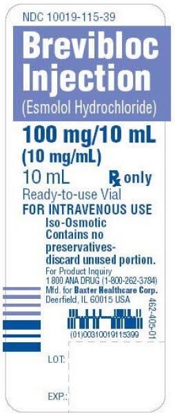 Representative Brevibloc Injection Container Label