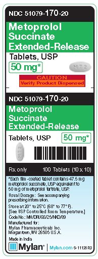 Metoprolol Tartrate Extended-Release 25 mg Tablets Unit Carton Label