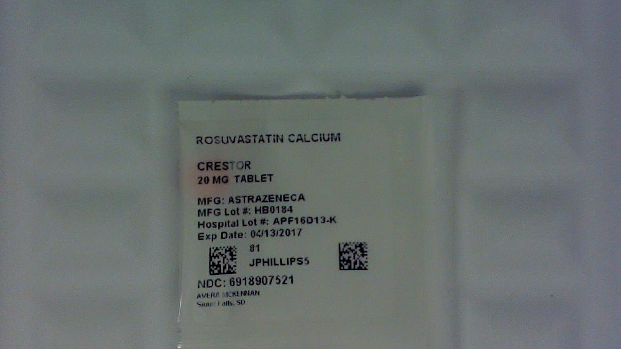 Rosuvastatin Calcium 20 mg tablet