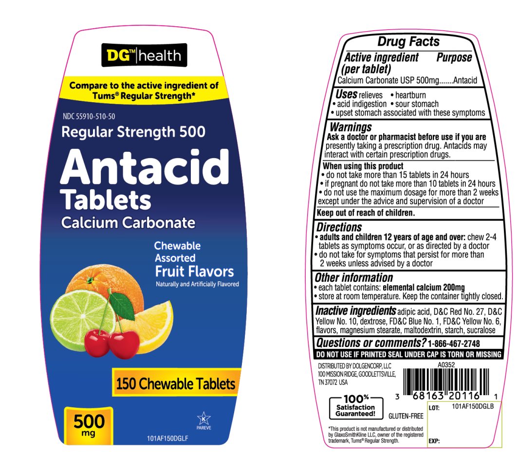 DG Health Assorted Fruit Antacid 150 Chewable Tablets