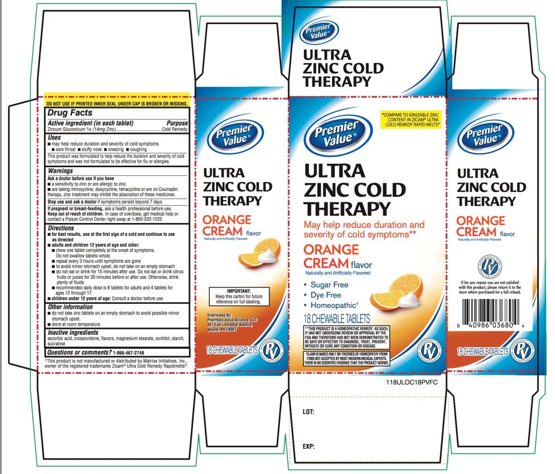 Premier Value Ultra Zinc Cold Therapy 18 counts