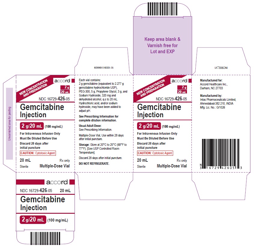 Gemcitabine 2 g/20 mL
