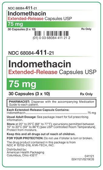 75 mg Indomethacin ER Capsules Carton