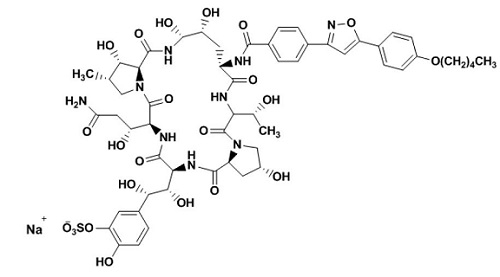 Micafungin sodium structural formula