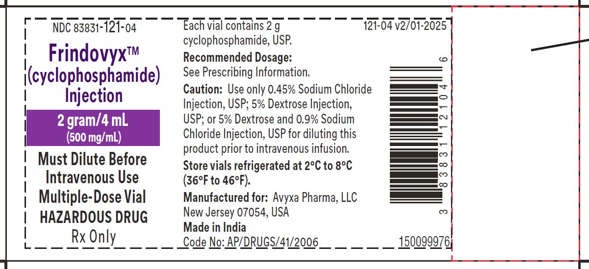 Frindovyx (cyclophosphamide) Injection, 2 g/4 mL - Vial Label