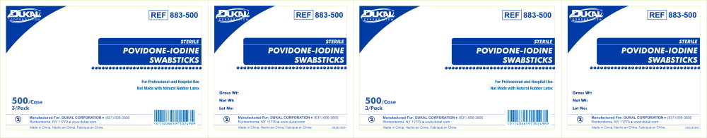 Principal Display Panel - PVP-I Prep Swabstick Sterile 884-1000 Case Label
