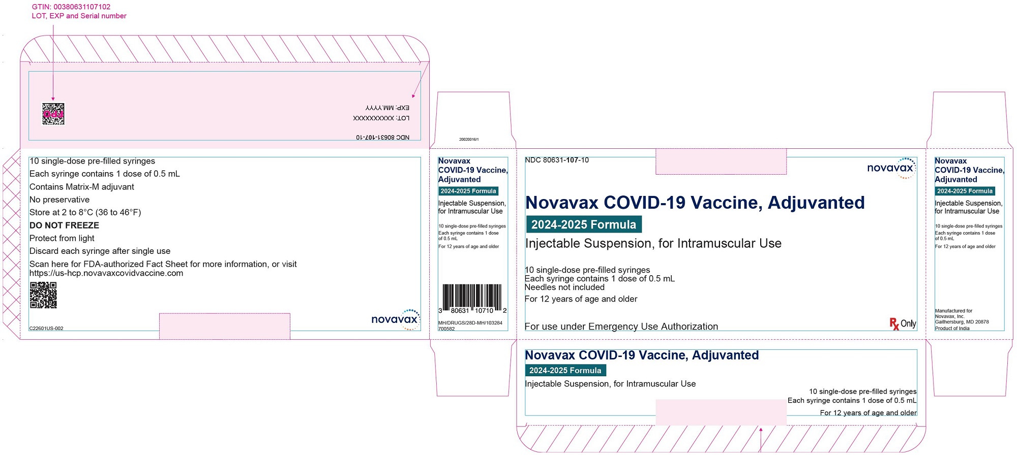 Novavax COVID-19 Vaccine, Adjuvanted (2024 – 2025 Formula) – Carton