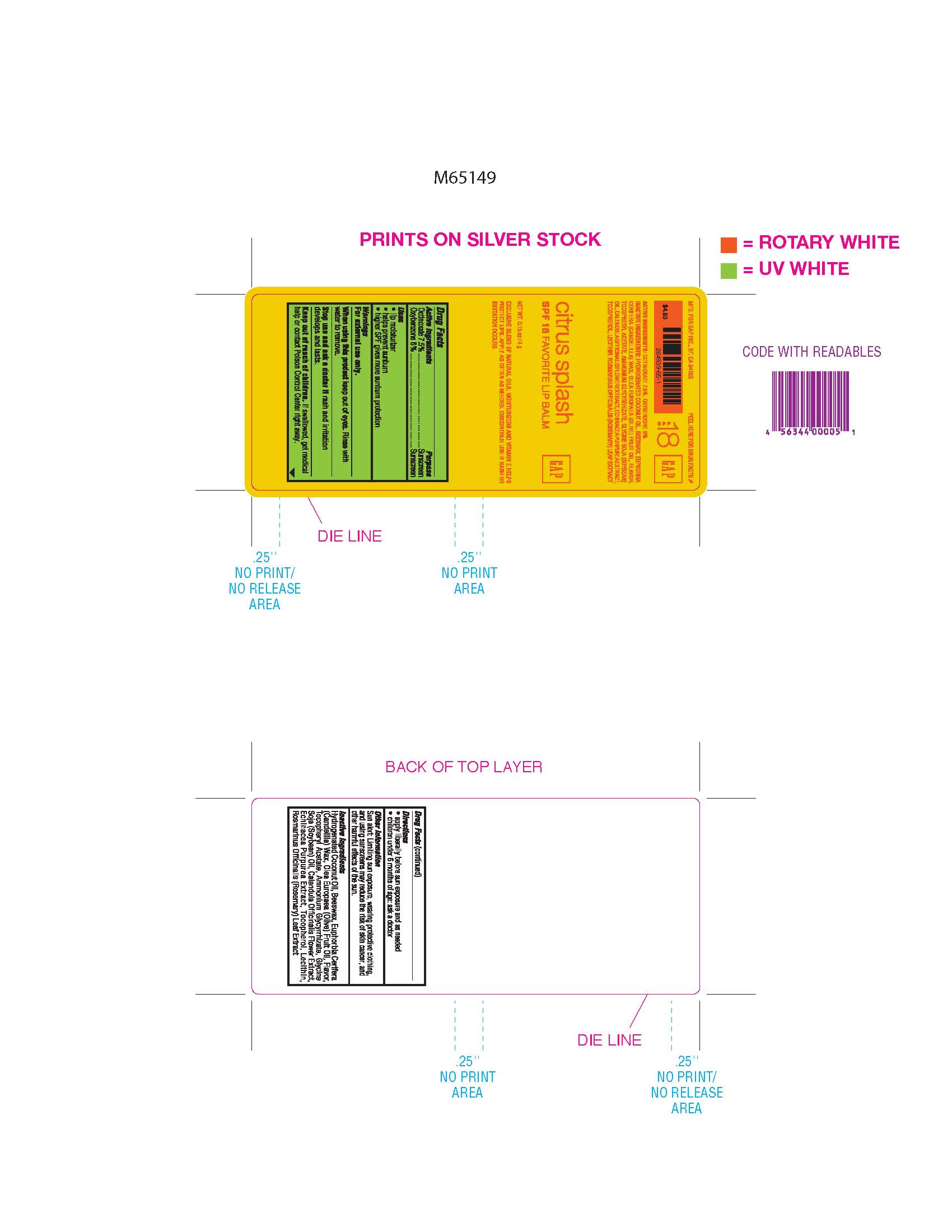 Image of labelGAP Citrus Splash