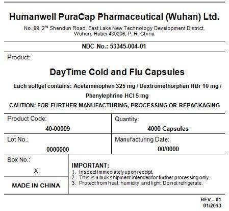 DayTime Cold and Flu Bulk Label - Wuhan