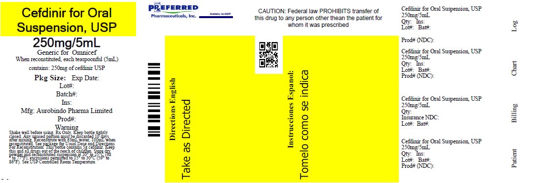 Cefdinir for Oral Suspension USP 250mg5mL