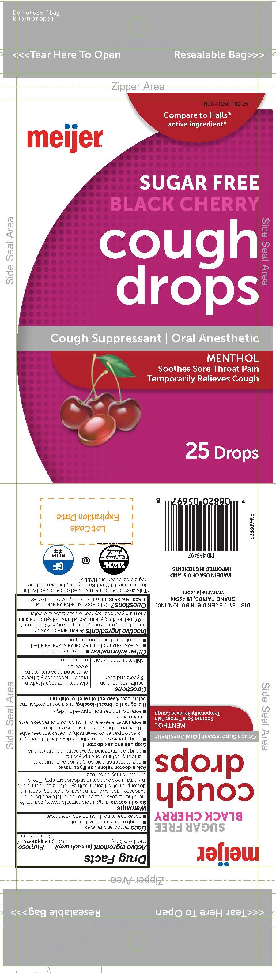 Meijer SF Cherry 25ct Cough Drops