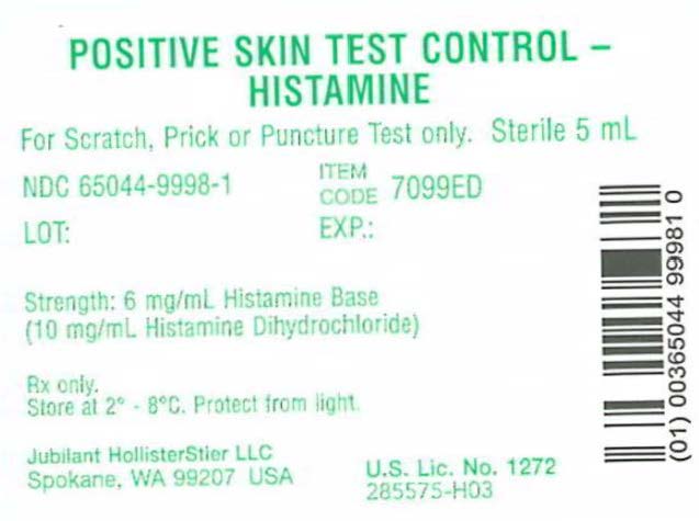 Positive Skin Test Control - Histamine 5 mL Carton Label