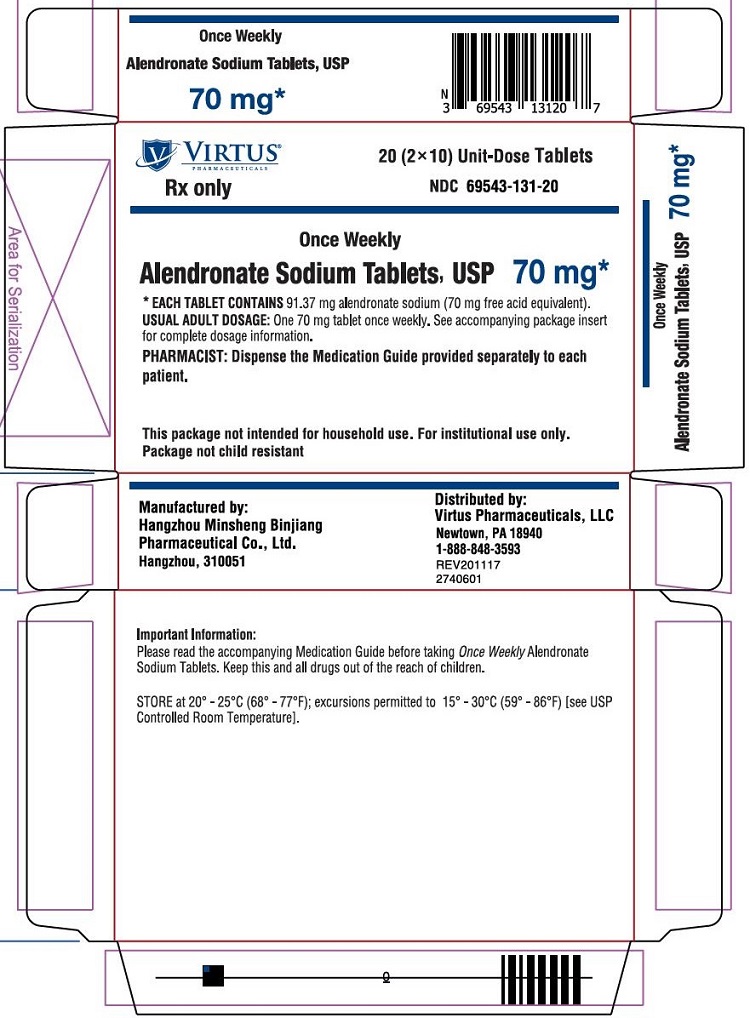 70 mg Tablet, 20-count Unit-Dose Carton