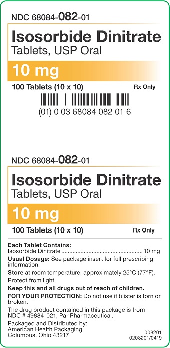 10 mg Isosorbide Dinitrate Tablets Carton