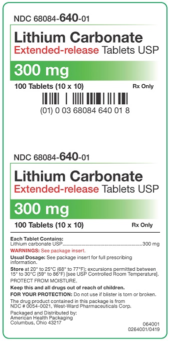 300 mg Lithium Carbonate ER Tablets Carton