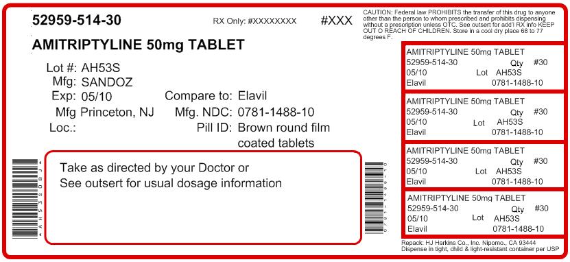 Amitriptyline HCl 50 mg Label