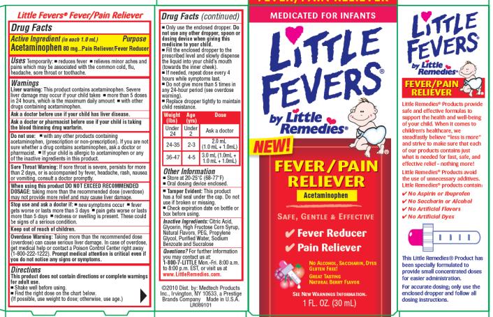 PRINCIPAL DISPLAY PANEL
Little Fevers by Little Remedies
1 FL. OZ. (30mL)