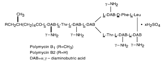 Polymyxin B Sulfate (structural formula)