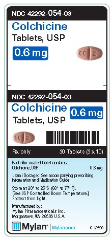Colchicine 0.6 mg Tablets Unit Carton Label
