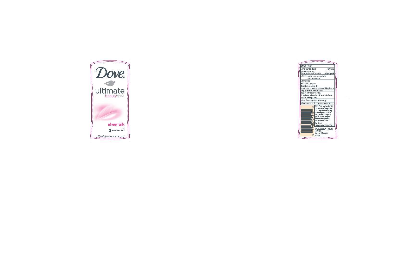 Dove UBC Sheer Silk 2.6 oz front and back PDP
