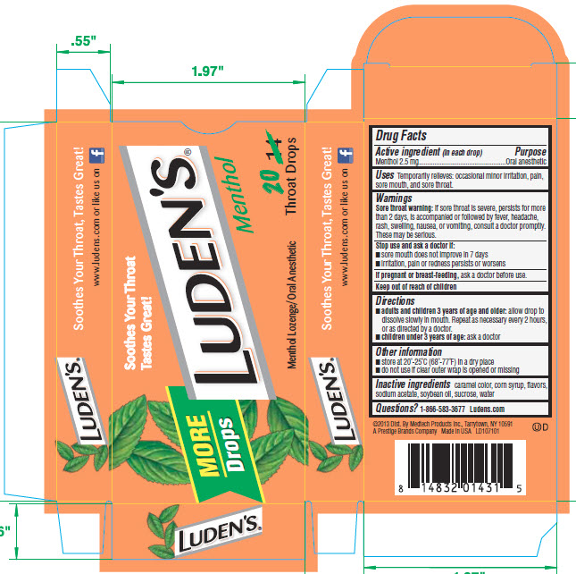Luden's Menthol 20 ct box