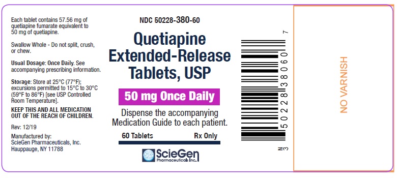 Quetiapine Fumarate 50 mg 30 Count  Bottle Label