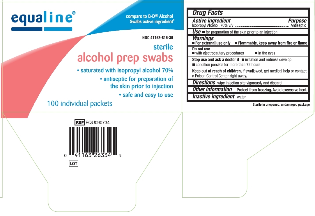 Equaline alcohol prep swabs box