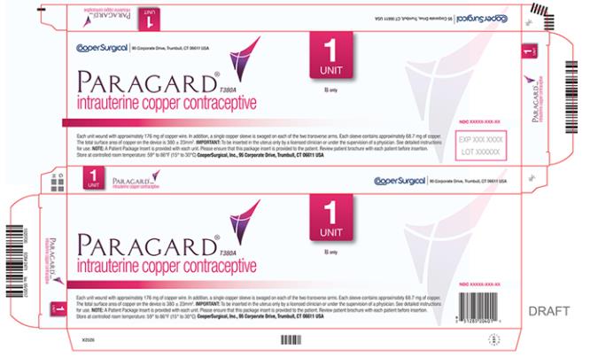 PRINCIPAL DISPLAY PANEL
PARAGARD
Intrauterine Copper Contraceptive
1 Unit
