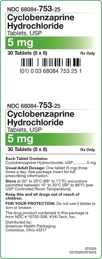 5 mg Cyclobenzaprine HCl Tablets Carton