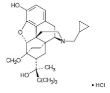  The following chemical structure for buprenorphine HCl is (2S)-2-[17-(cyclopropylmethyl)-4,5α-epoxy-3-hydroxy-6-methoxy-6α,14-ethano-14α-morphinan-7α-yl]-3,3-dimethylbutan-2-ol hydrochloride. 