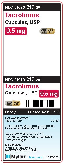 Tacrolimus 1 mg Capsules Unit Carton Label