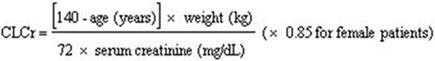 Cockcroft and Gault equation