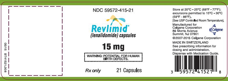 15 mg - 21 Count Bottle
