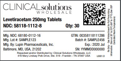 Levetiracetam 250mg tablets 30 count blister card