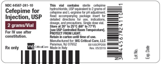 Cefepime for Injection, USP 2 g vial label image 