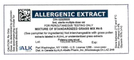 ALLERGENIC EXTRACT
DIN 02325543
5mL sterile multiple dose vial
MIXTURE OF 5 STANDARDIZED GRASS POLLEN
100,000 BAU/mL
