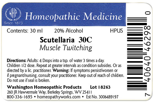 Scutellaria label example