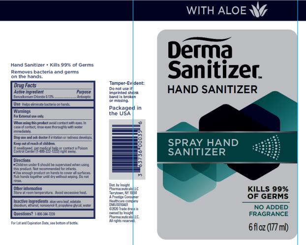 Derma Sanitizer™
Spray Hand Sanitizer
6 FL OZ (177 mL)
