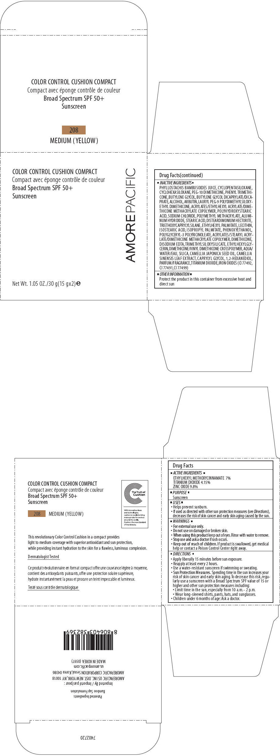 PRINCIPAL DISPLAY PANEL - 30 g Container Carton - 208 MEDIUM (YELLOW)