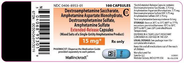 PRINCIPAL DISPLAY PANEL - 15 mg Capsule Bottle Label