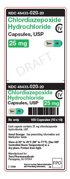 Chlordiazepoxide Hydrochloride Capsules, USP 25 mg C-IV