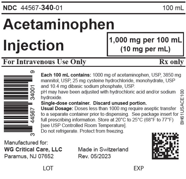 Acetaminophen Injection Bag label image