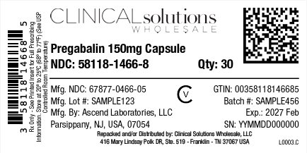 Pregabalin 150mg capsule 30ct blister card