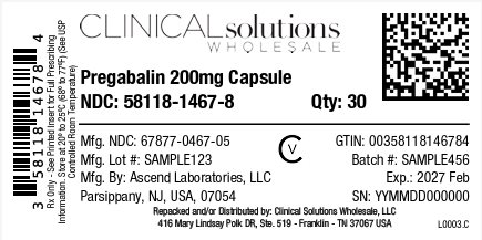 Pregabalin 200mg capsule 30ct blister card