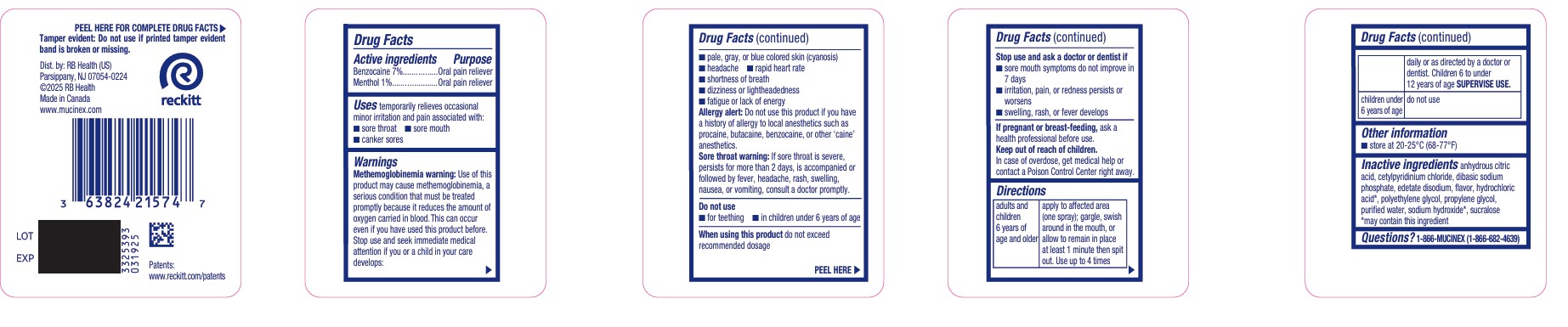 Mucinex Instasoothe Sore Throat Cherry Spray 2