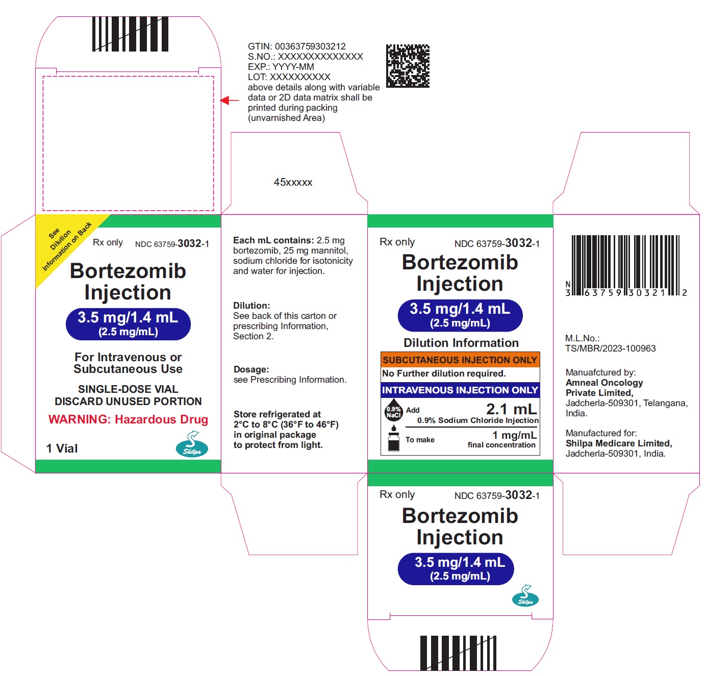 Bortezomib Injection 3.5 mg/1.4 mL