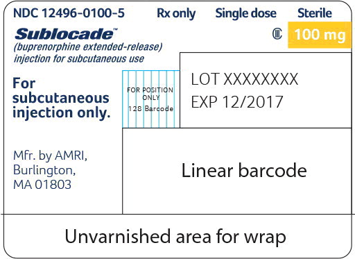 Principal Display Panel - Sublocade 100 mg Syringe Label
