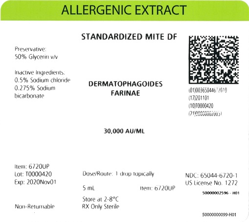 Standardized Mite, D. farinae 5 mL, 30,000 AU/mL Carton Label