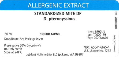 Standardized Mite, D. pter 50 mL, 10,000 Au/mL Vial Label